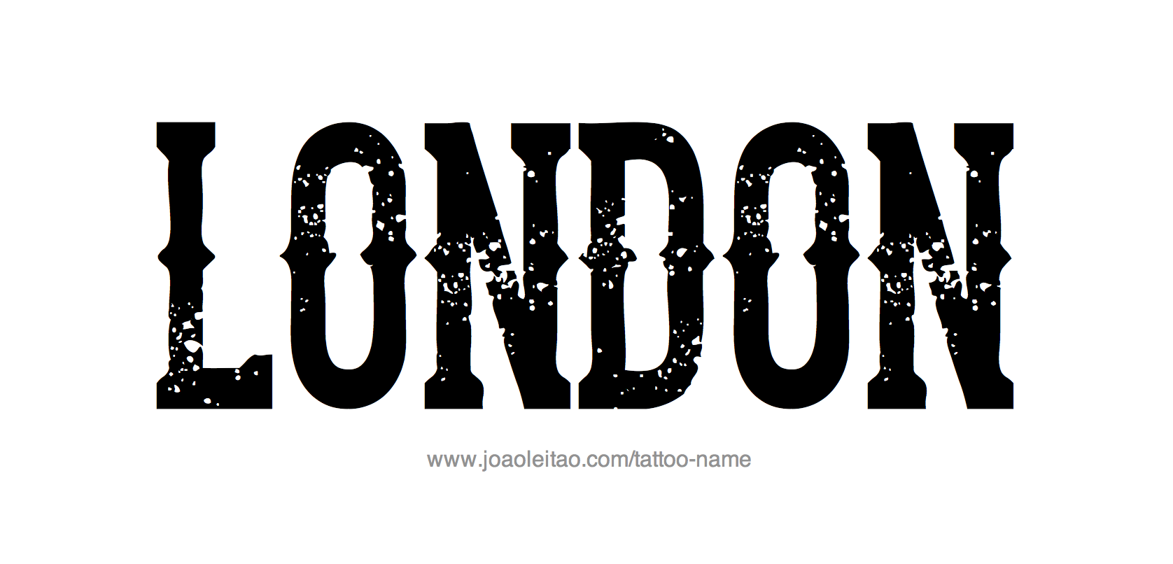 London Name Tattoo Designs